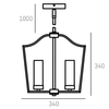 LAMPA wisząca DUBLIN P04131CH Cosmolight metalowy ZWIS nowoczesny chrom