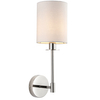Abażurowa lampa ścienna L&-199497 Light& tuba biała nikiel
