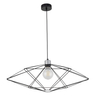 Wisząca lampa metalowa Vario czarna srebrna nad stół