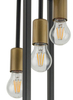 Plafon LAMPA sufitowa VIGO 32225 Sigma metalowa OPRAWA loftowa klatka plafoniera prostokątna czarna złota