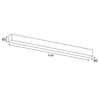 Lampa sufitowa prostokąt Lupinus 3115003103-1 Elkim LED 16W 3000K liniowa