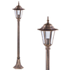 Zewnętrzna LAMPA stojąca K-6009B czarny/złoty Kaja klasyczna OPRAWA latarenka outdoor metalowa IP44 czarna złota