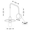 Industrialna LAMPA ścienna IKEDA 7978 Shilo metalowa OPRAWA kinkiet regulowany wysięgnik loft czarny