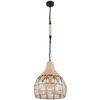 Wisząca LAMPA loftowa HALIA 15671H Globo okrągła OPRAWA skandynawski ZWIS metalowy brązowy czarny