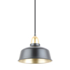 Wisząca lampa loftowa Mensa kopuła nad stół czarna złota