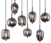 Lampa wisząca Blacky 15345-8 szklana czarna przydymiona
