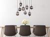Lampa wisząca Blacky 15345-8 szklana czarna przydymiona