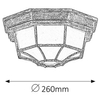 Zewnętrzna LAMPA sufitowa MILANO 8376 Rabalux OPRAWA ogrodowa PLAFON retro outdoor złoto antyczne