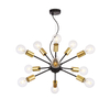 Wisząca LAMPA loftowa JACKSON T546PL-12B Maytoni metalowa OPRAWA pręty ZWIS industrialny sticks złote czarne