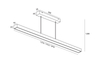 Wisząca lampa na listwie Pietra 513305203-32 Elkim LED 72W 4000K loftowa czarna