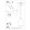 Wisząca lampa kuchenna SL.0842 ceramiczna nad stół biała