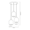 Lampa wisząca Sombra MLP8372 kaskada bursztynowa czarna