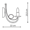 Pałacowa LAMPA ścienna PERŁA LP-020/1W white Light Prestige metalowa OPRAWA świecznikowy kinkiet biały