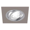 Podtynkowa LAMPA sufitowa ALUM D 03625 Ideus metalowa OPRAWA do zabudowy WPUST kwadratowy beżowy chrom