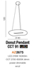 Wisząca lampa nowoczesna Donut LED 120W ściemnialna biała