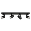 LAMPA sufitowa MOLA SPL-2846-4 BL Italux regulowana OPRAWA metalowe reflektorki na listwie czarne