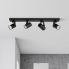 LAMPA sufitowa MOLA SPL-2846-4 BL Italux regulowana OPRAWA metalowe reflektorki na listwie czarne