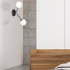 Modernistyczna lampa ścienna JOY MLP7526 Milagro molekuły do przedpokoju czarne