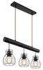 Wisząca lampa industrialna Mina 15326-3NB do jadalni czarna