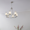 Lampa wisząca Easton 74128 Endon szklane tuby okrągłe nikiel