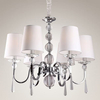 Wisząca lampa glamour do salonu CHARLOTTE P0109 Maxlight metal tkanina chrom