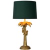 Dekoracyjna LAMPA biurkowa EXTRAVAGANZA COCONUT 10505/81/02 Lucide abażurowa LAMPKA orientalna na stół małpki zielone złote