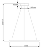 Biurowa LAMPA wisząca SLIM/000028/3000/W MDECO okrągła OPRAWA metalowy ZWIS LED 55W 3000K ring biały