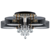 LAMPA sufitowa ELMDRS8006/5 TR LED 300W NET MDECO metalowa OPRAWA z pilotem crystal glamour złota czarna