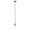 Wisząca LAMPA loft CLASSO DS-M-034 ANTIQUE BRASS Italux metalowa OPRAWKA industrialny ZWIS przewód antyczny brąz