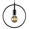 Okrągła LAMPA wisząca K-3833 Kaja metalowa OPRAWA ramka ZWIS pierścień ring czarny