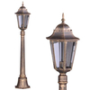 Zewnętrzna LAMPA stojąca K-6006A czarny/złoty Kaja ogrodowa OPRAWA klasyczna latarenka outdoor metalowa IP44