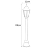 Zewnętrzna LAMPA stojąca K-6006A czarny/złoty Kaja ogrodowa OPRAWA klasyczna latarenka outdoor metalowa IP44