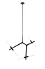Lampa wisząca CANDELABR 6 czarny zwis do salonu sticks