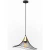 Industrialna LAMPA wisząca ALURA P9005-1L Auhilon druciana OPRAWA metalowy zwis czarny złoty