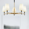 Lampa wisząca z kloszami Zaragoza H001CL-05BS metalowa mosiądz