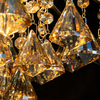 Pałacowa LAMPA wisząca ELM6248/4 21QG MDECO metalowa OPRAWA crystal ZWIS glamour mosiądz bursztynowy