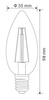 Zestaw 2 żarówek 10583-2K E14 B35 LED 4W filament 3000K 400lm