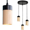 LAMPA wisząca ANNICK 1419304R Britop drewniana OPRAWA tuby ZWIS kaskada