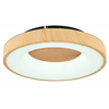 Okrągła LAMPA sufitowa JOLLI 41758-30 Globo plafon LED 30W 2700K - 6000K z pilotem drewno