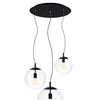 Wisząca LAMPA skandynawska ALUR 10735302 Kaspa kulista OPRAWA szklany ZWIS hygge kule balls przezroczyste czarne