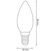 Żarówka SANICO 305114 POLUX E14 FC37 LED 2W 3000K 230 lm 230V płomykowa biała ciepła