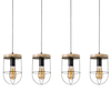 LAMPA wisząca NETUNO 184159404 Britop metalowa OPRAWA retro ZWIS industrialny drewno czarny
