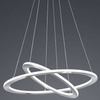 Wisząca LAMPA loftowa DURBAN 321910207 Trio metalowa OPRAWA okrągły ZWIS LED 40W 3000K pierścienie rings nikiel