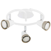 Plafon LAMPA sufitowa KET1333 metalowa OPRAWA okrągła reflektorki regulowane chrom biała