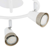 Plafon LAMPA sufitowa KET1333 metalowa OPRAWA okrągła reflektorki regulowane chrom biała