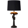 Orientalna LAMPKA stojąca EXTRAVAGANZA COCONUT 10505/81/30 Lucide dekoracyjna LAMPA biurkowa abażurowa małpki czarne
