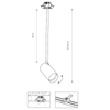 Podstropowa lampa ruchoma Mono 7738 minimalistyczny reflektor czarny