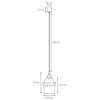 Wisząca LAMPA loftowa LONGIS 10872105 Kaspa skandynawska OPRAWA szklany zwis złoty przezroczysty czarny