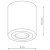 LAMPA sufitowa FARO LP-6510/1SM XL WH Light Prestige downlight OPRAWA metalowa tuba do łazienki IP65 biała
