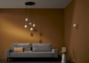 Wisząca LAMPA modernistyczna LAMIA 11023305 Kaspa kaskada OPRAWA szklana ZWIS kule balls białe złote czarne